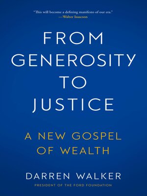 cover image of From Generosity to Justice